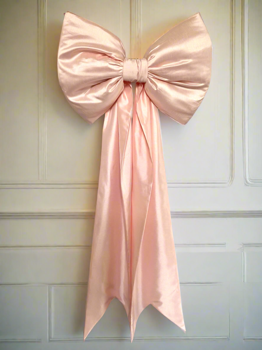 Pink Satin Wall Bow