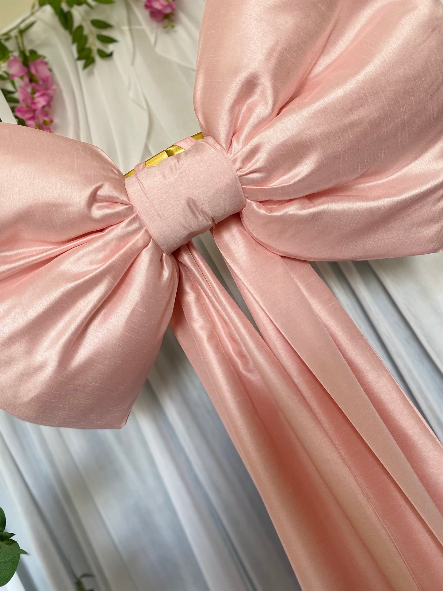 Pink Satin Wall Bow