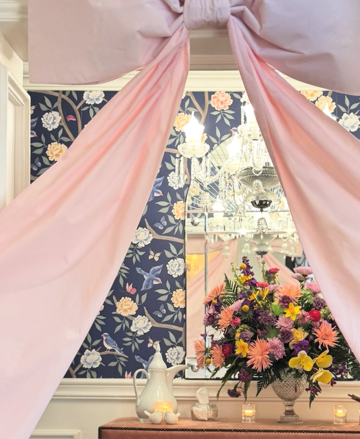 Bespoke Large Pale Pink Wall Bow