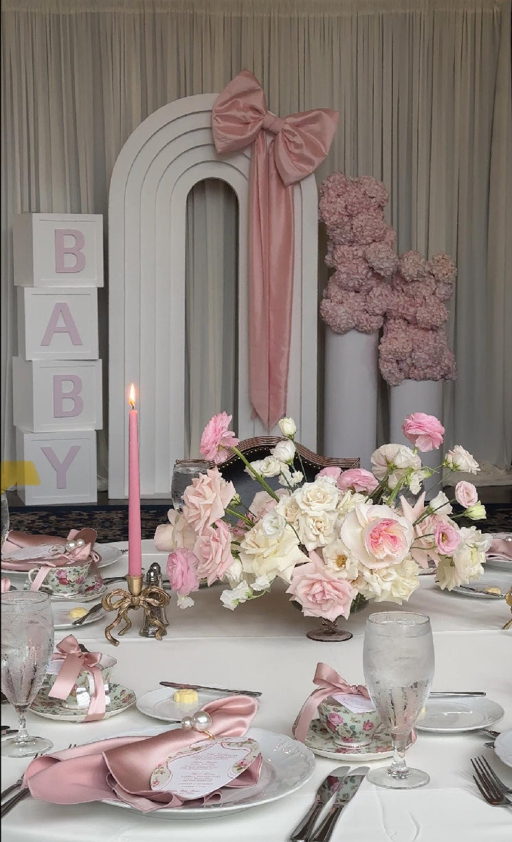 Pink Satin Wall Bow