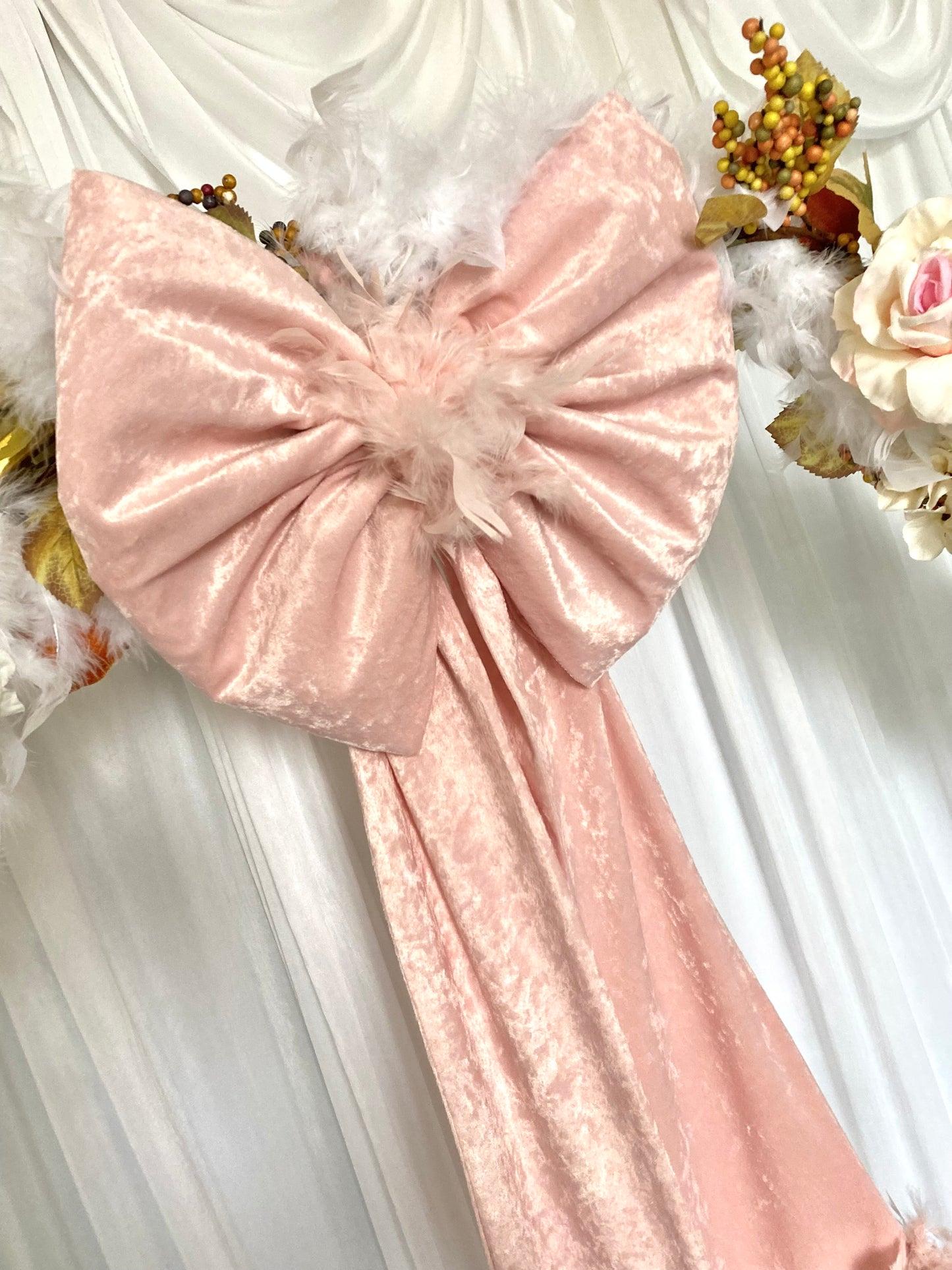 Large Pink Christmas Bow