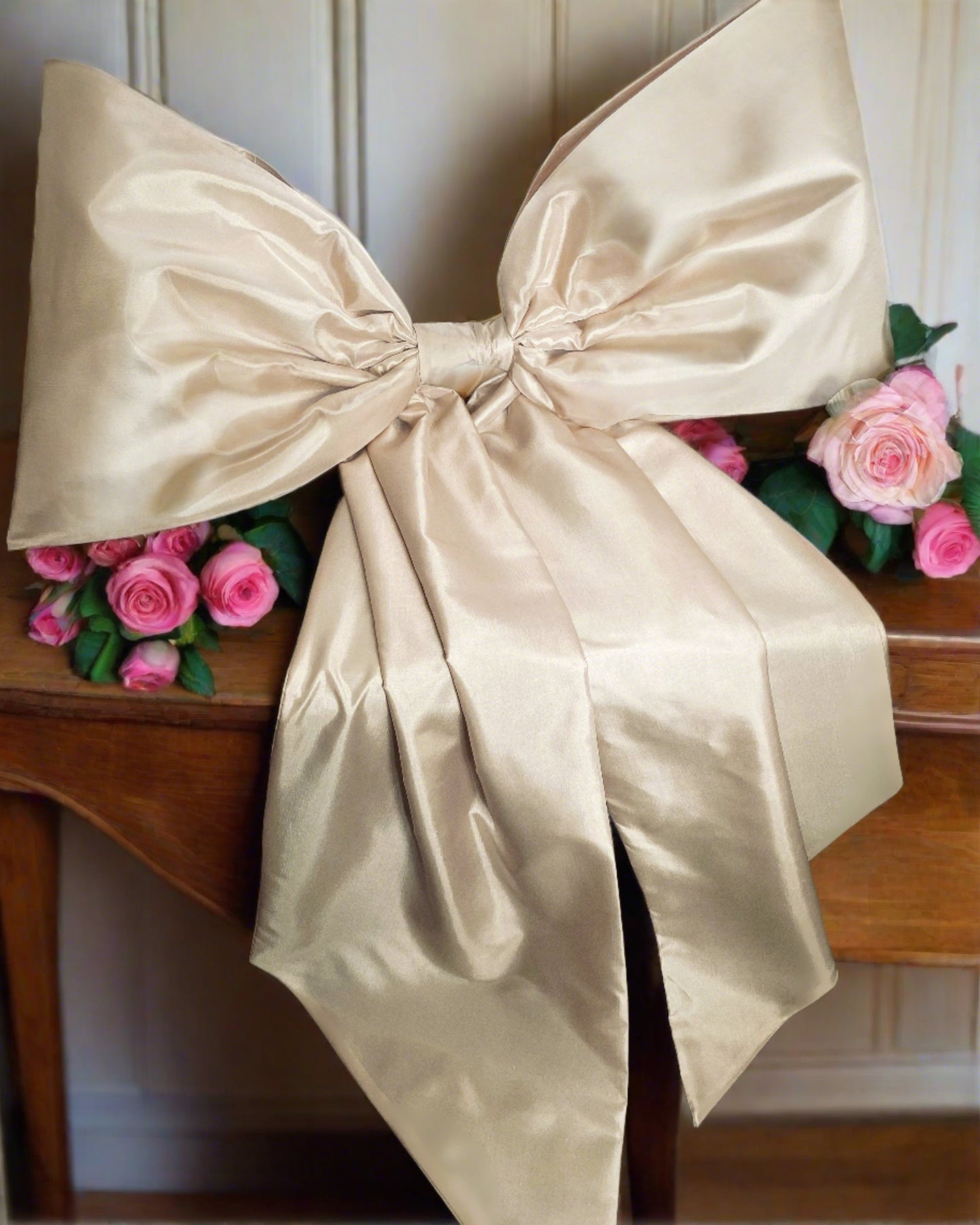 Champagne Large Bow