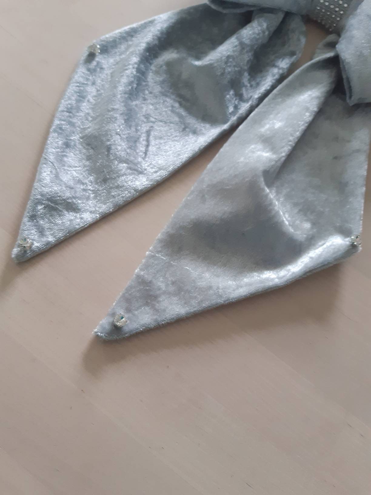 Large Silver Christmas bow