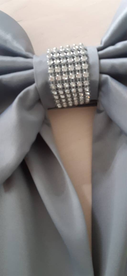 Satin Bow Curtain TieBack Set