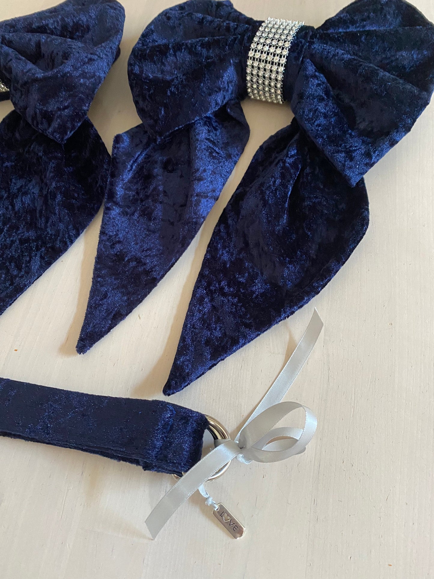 Diamante Bow Curtain Tie Back Set