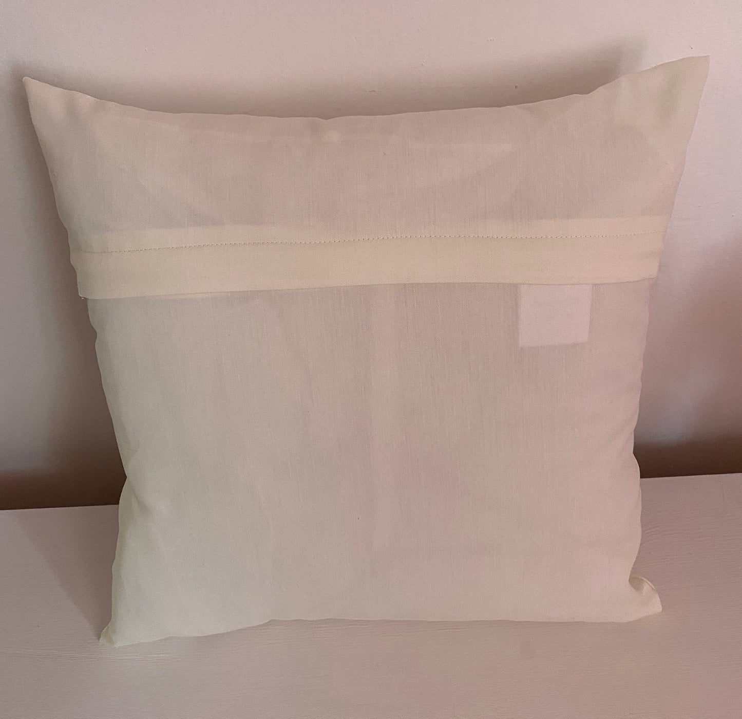 Beige Cotton Bow Cushion