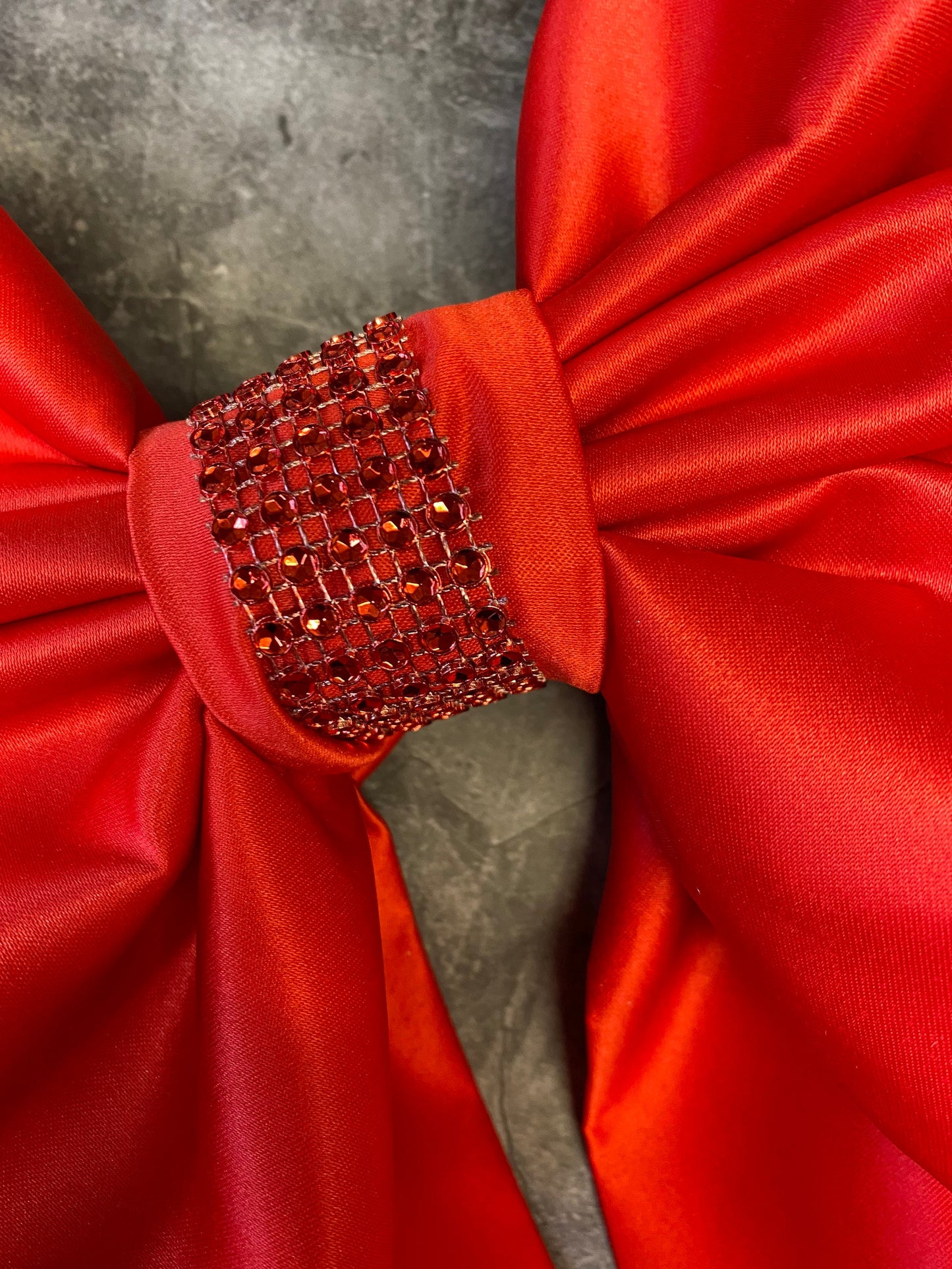 XL Red Satin Christmas Bow
