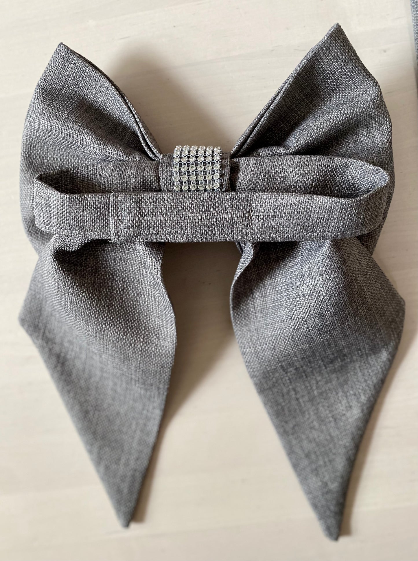 Luxury Linen-Look Bow Curtain Tiebacks – Set of 2