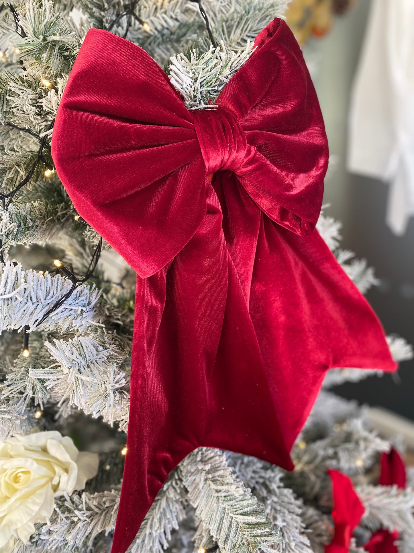 Red Velvet Christmas Bow