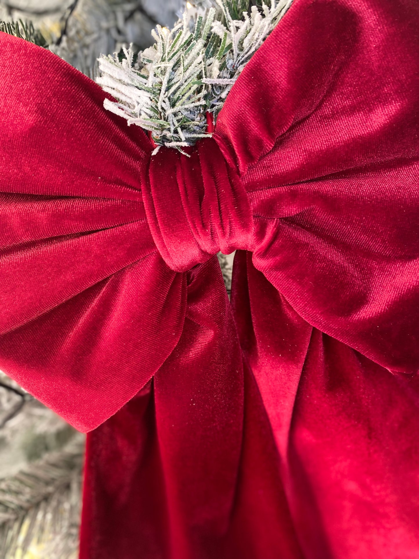 Red Velvet Christmas Bow