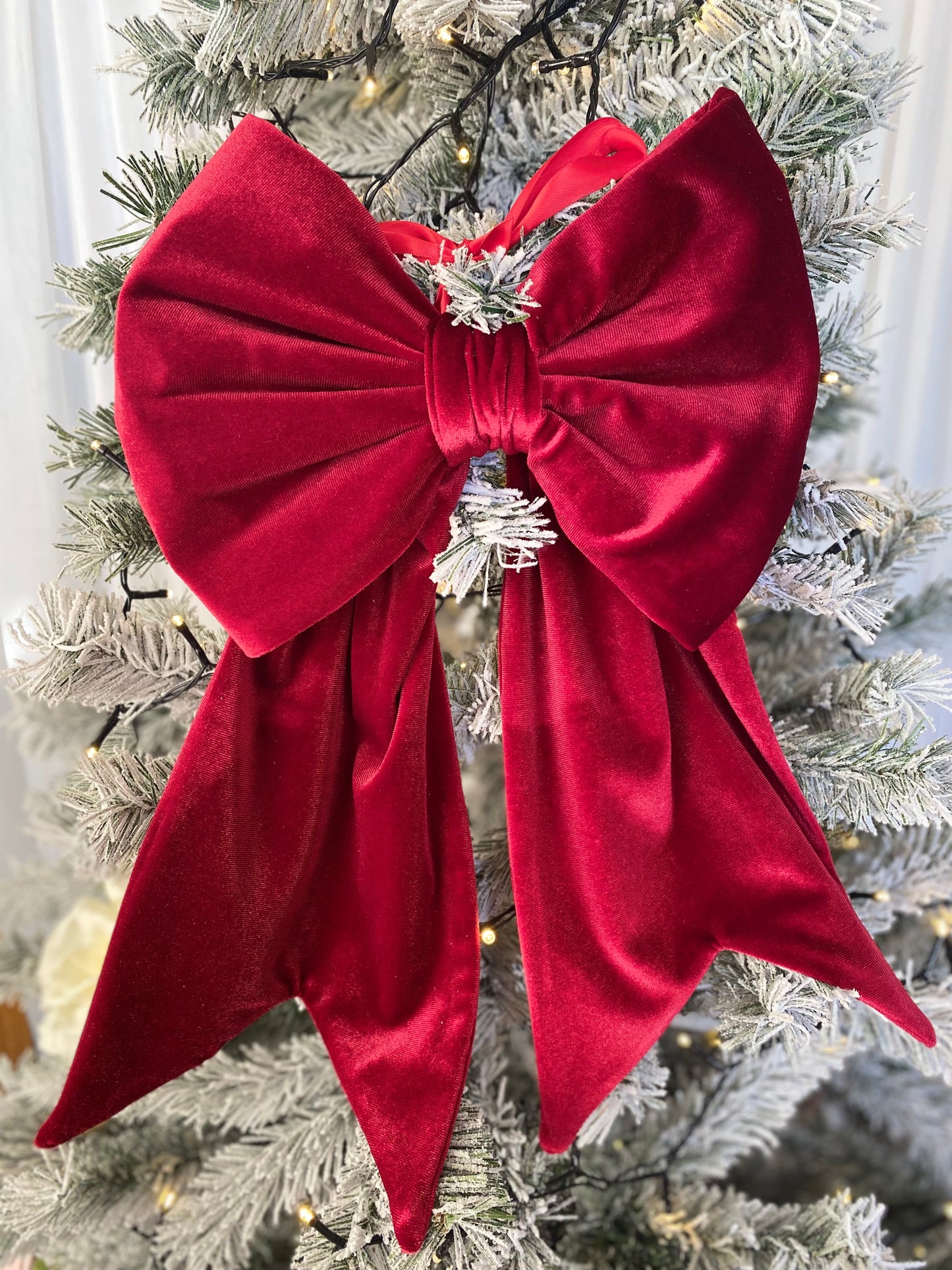 Red Velvet Christmas Bow