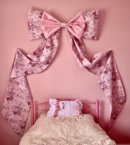 Vintage floral Large Wall Bow