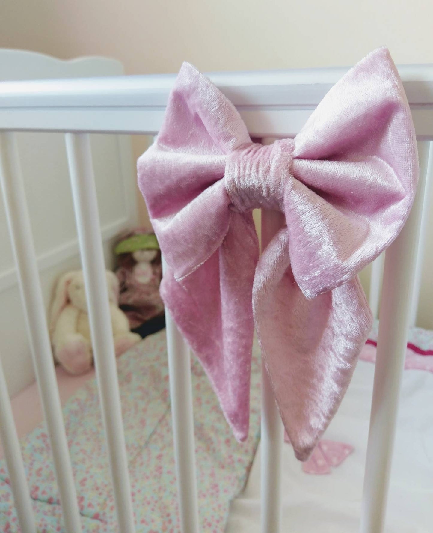 Small Velvet Cot Bow x 1