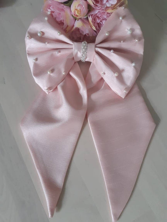 Pearl Bow Curtain Tie Back Set