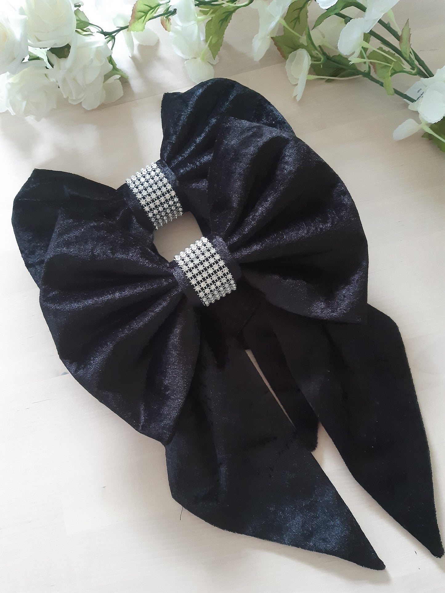 Diamante Bow Curtain Tie Back Set