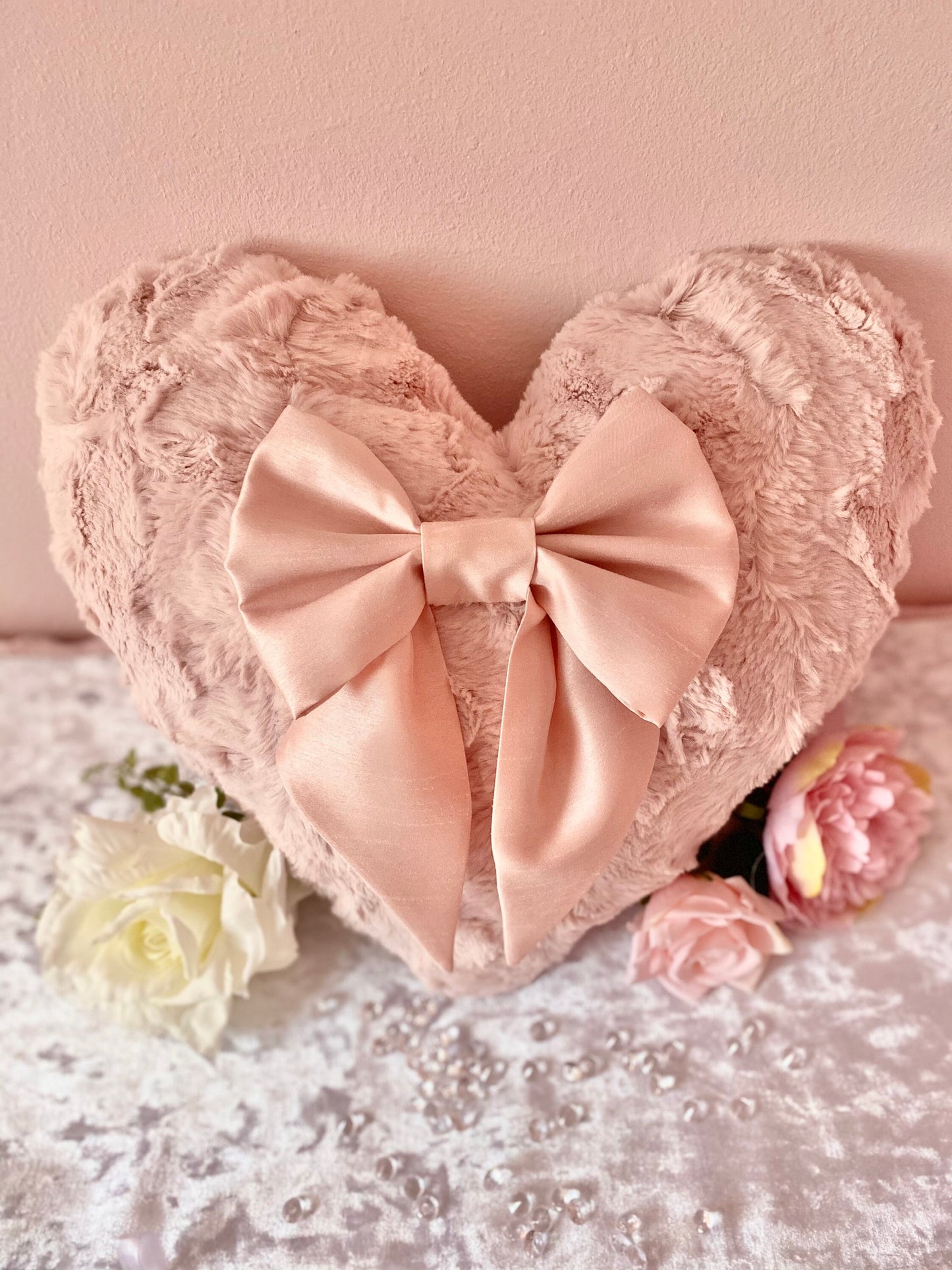 Beautiful Decorative Heart Bow Cushion
