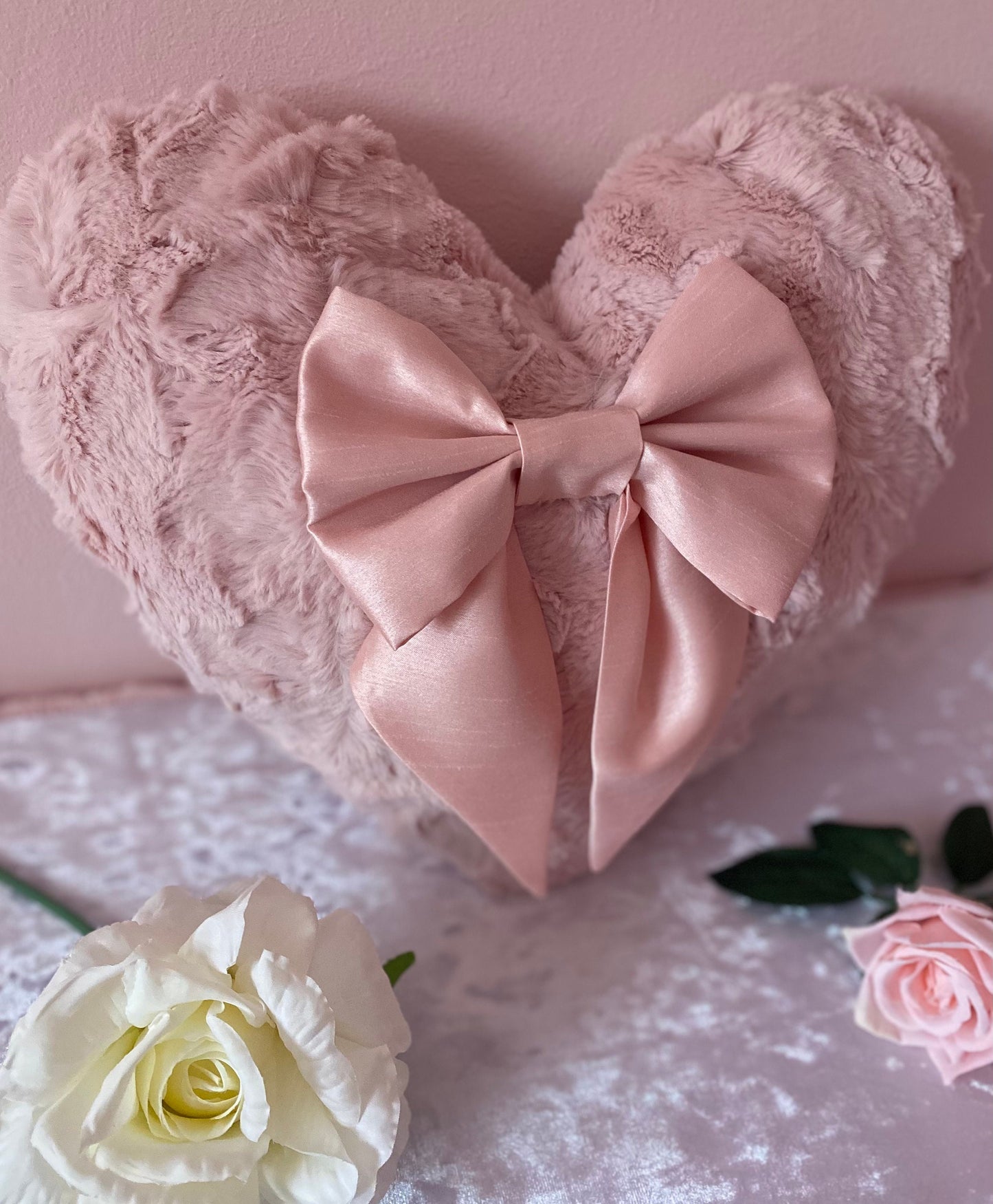 Beautiful Decorative Heart Bow Cushion