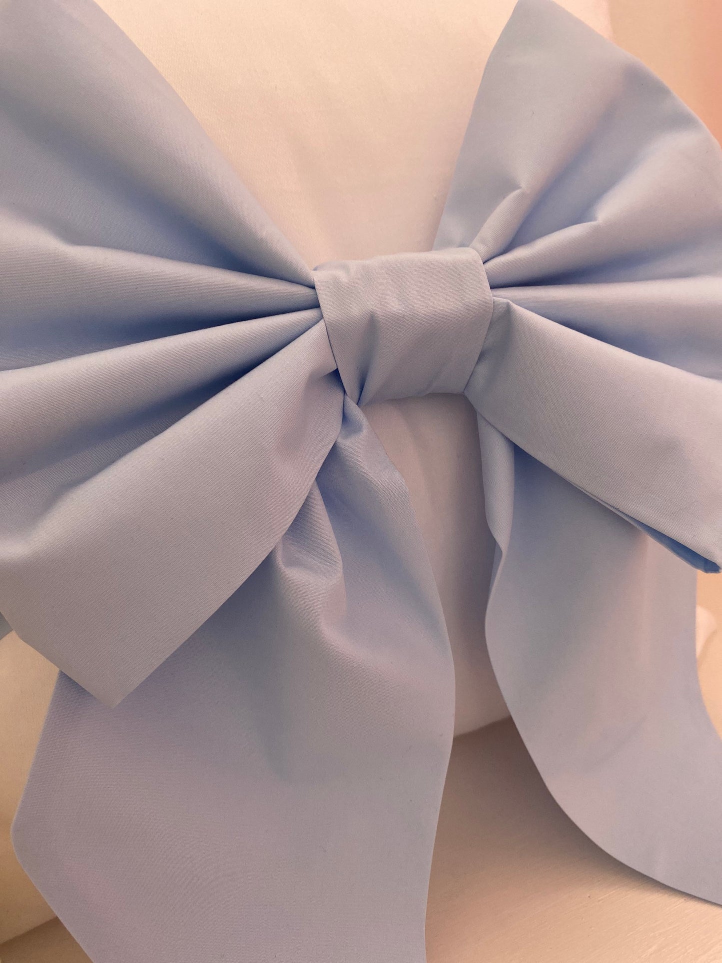 Baby Blue Bow Cushion