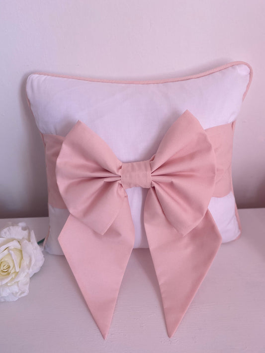 Blush Pink Bow Cushion