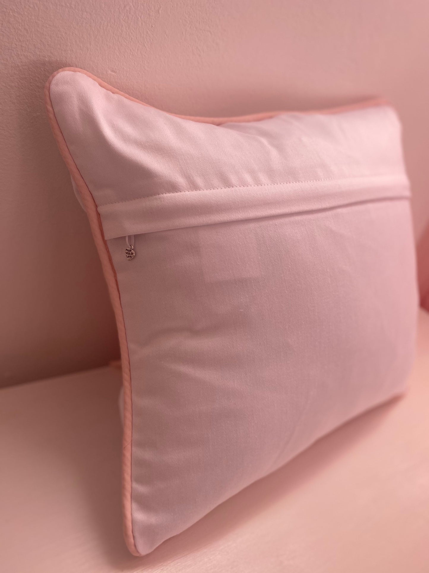 Blush Pink Bow Cushion