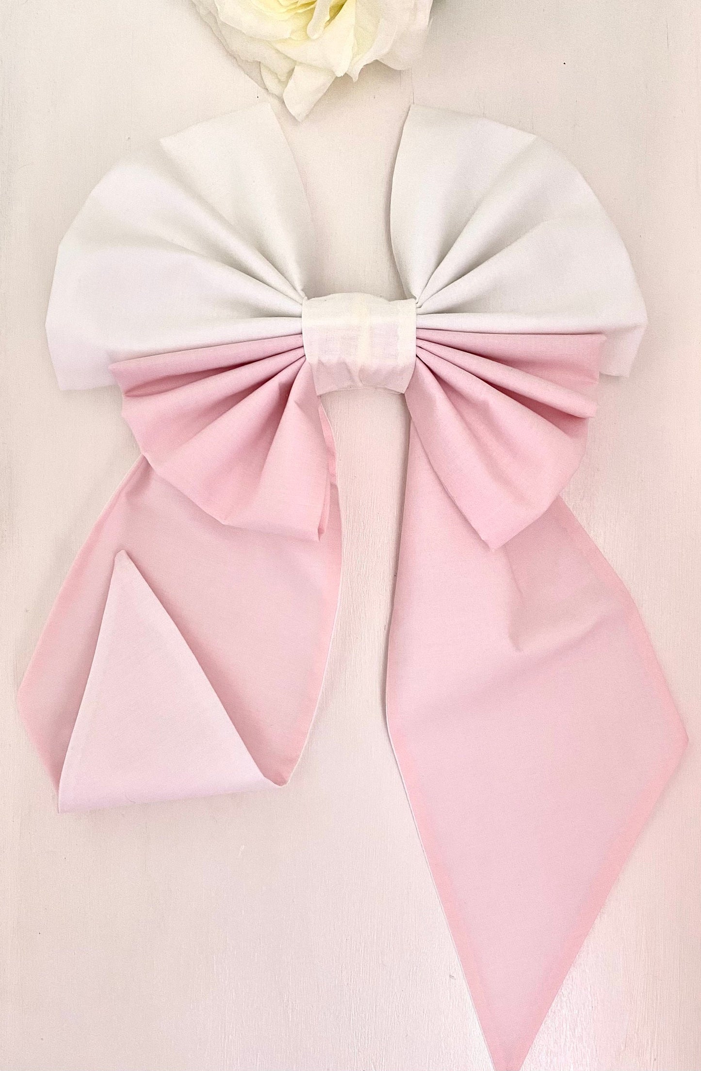 Pink & Ivory Mix Cot Bow