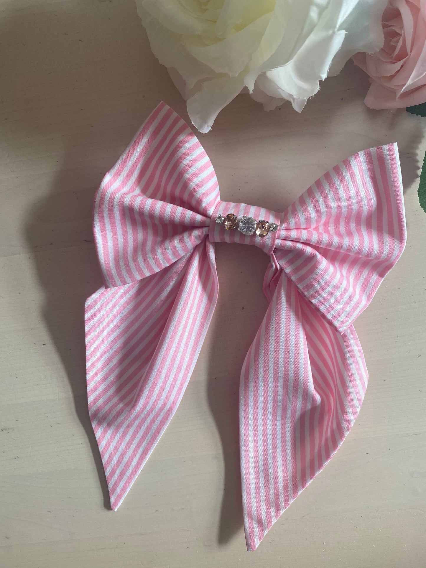 Candy Stripe Hair Bow