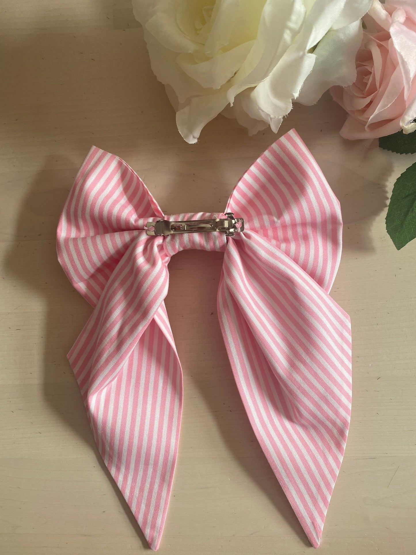 Candy Stripe Hair Bow