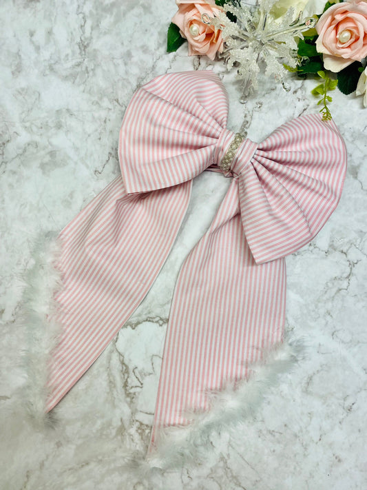 Candy Stripe Christmas Bow