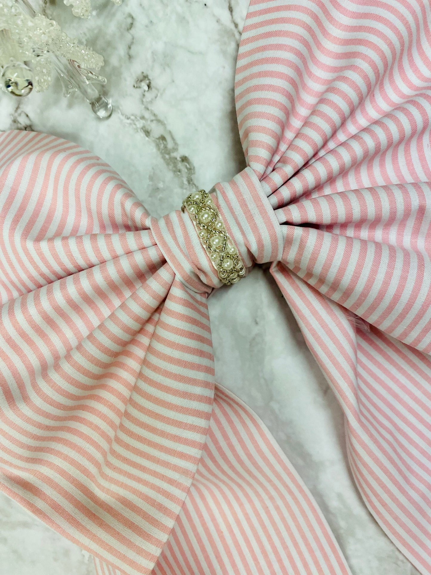 Candy Stripe Christmas Bow