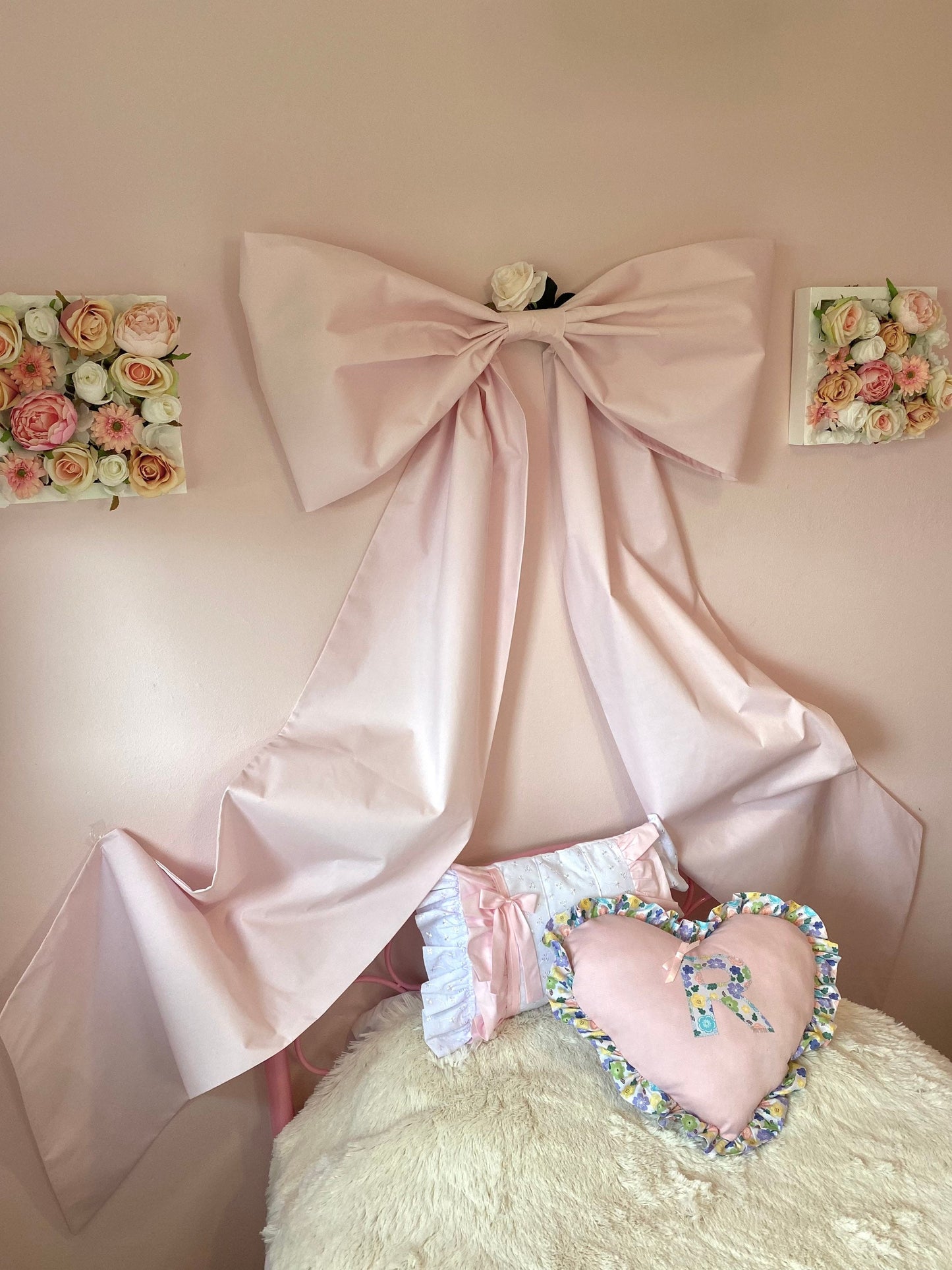Bespoke Large Pale Pink Wall Bow