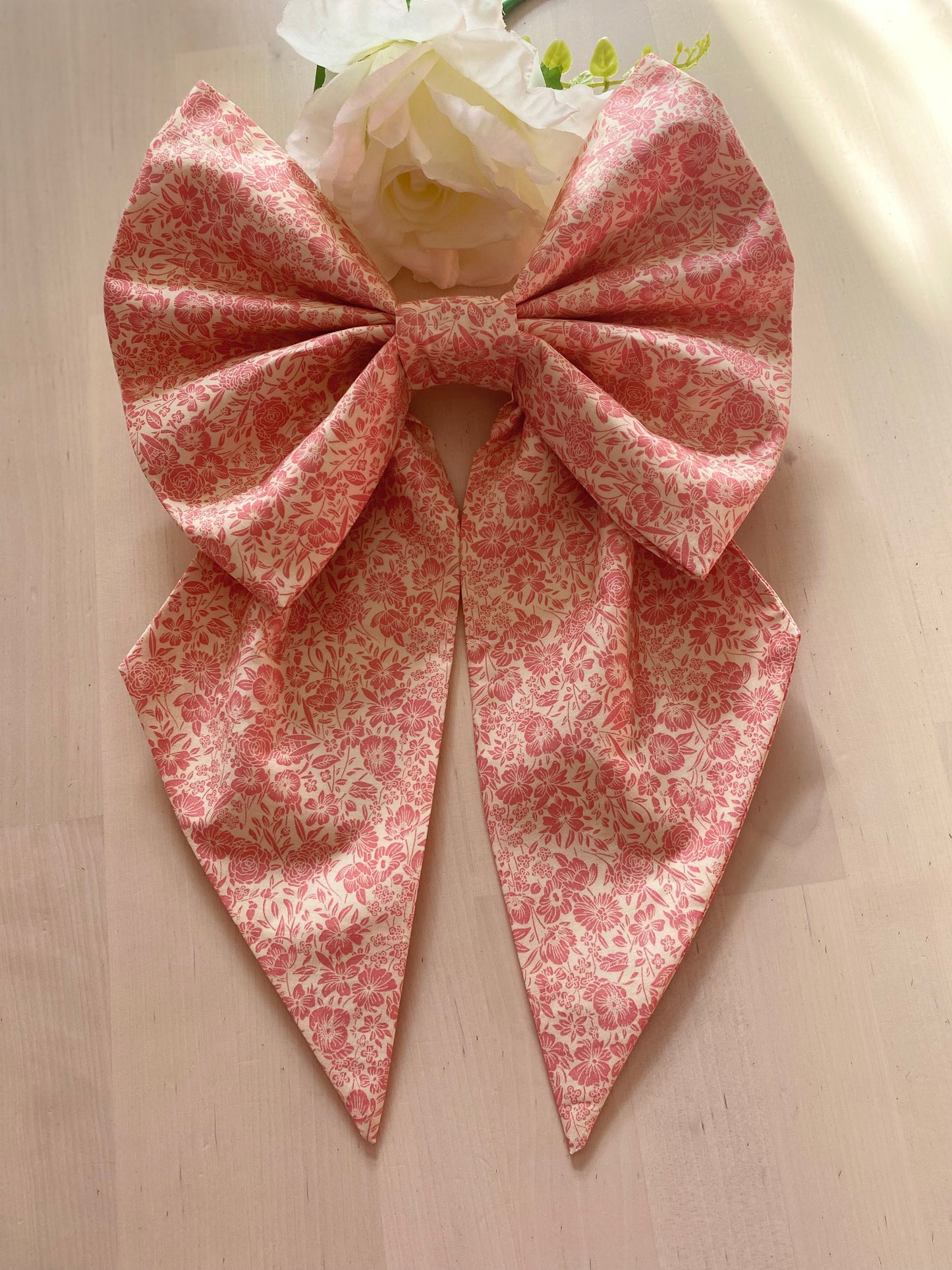 Beautiful Large Floral Cot Bow/ Curtain Tieback.