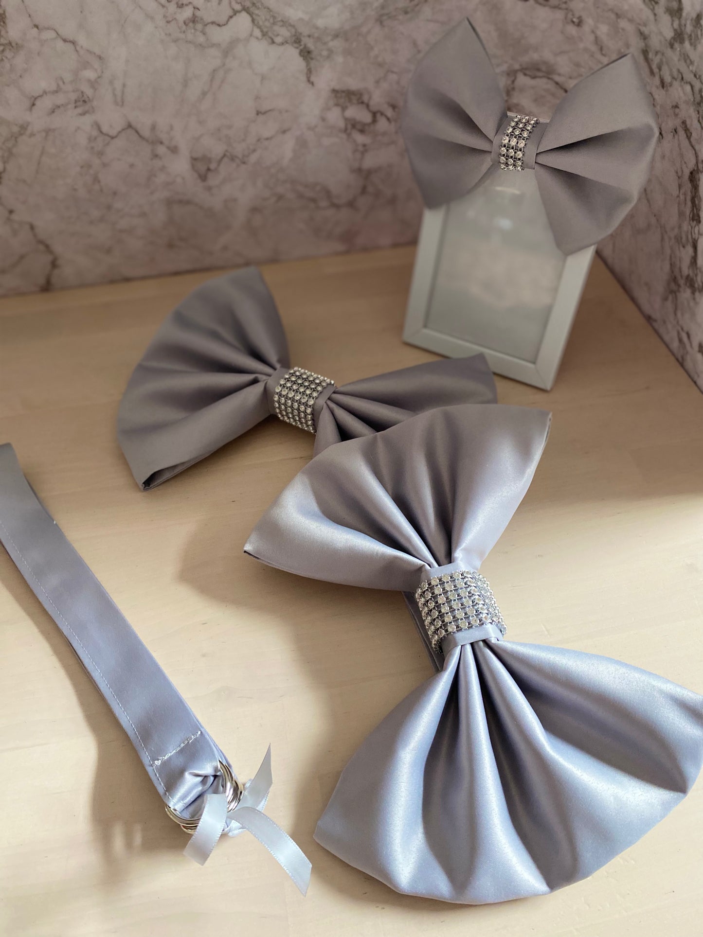 Satin Bow Curtain TieBack Set