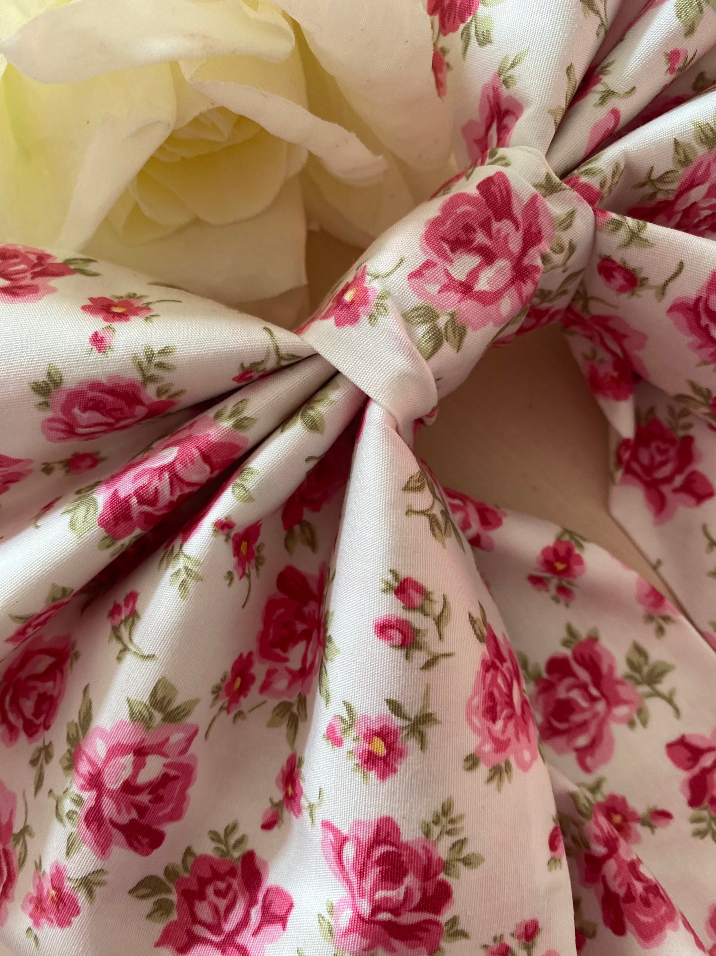 Beautiful Large Rose Cot Bow/ Curtain Tieback.