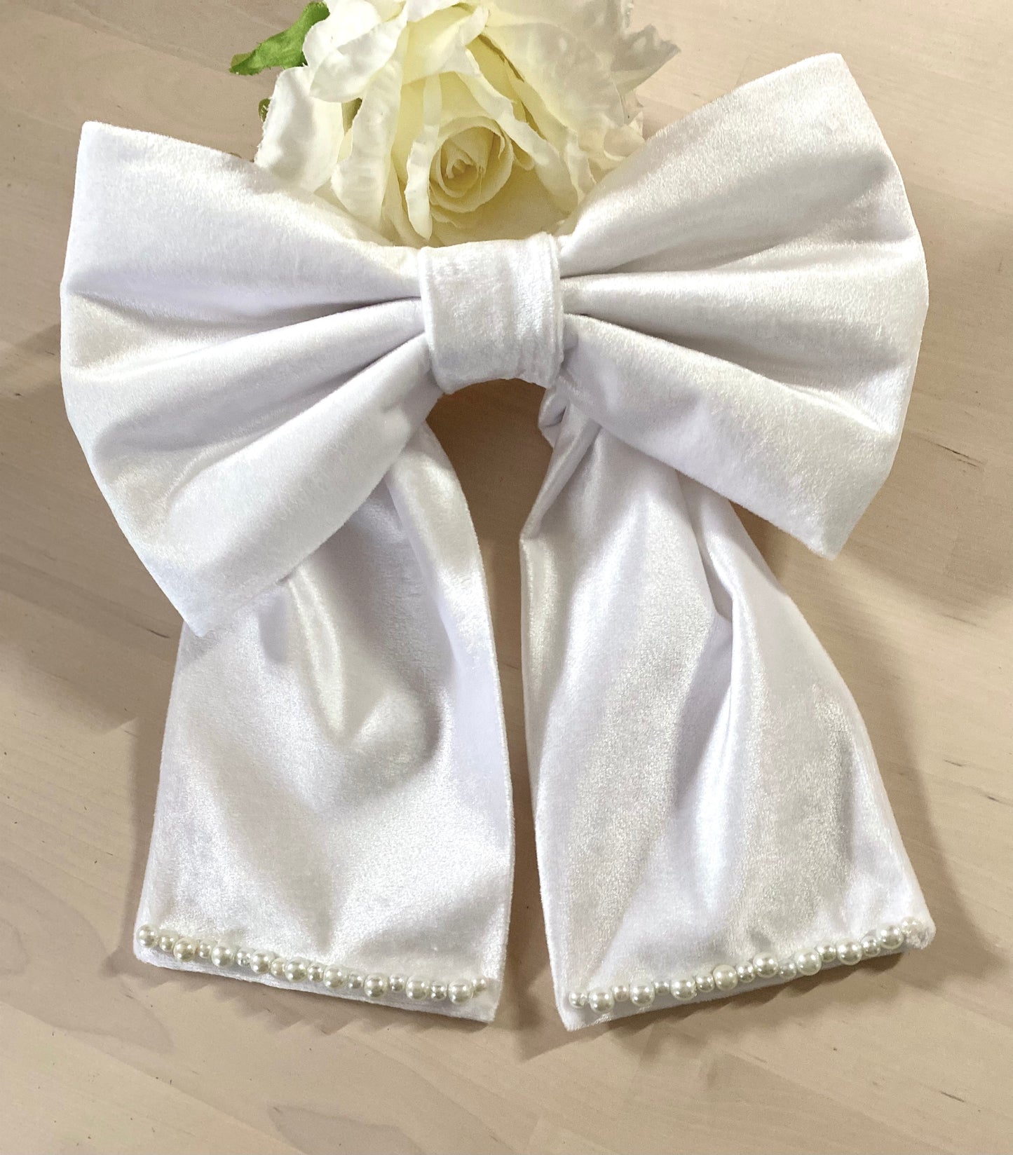 Velvet Bow Curtain TieBack Set